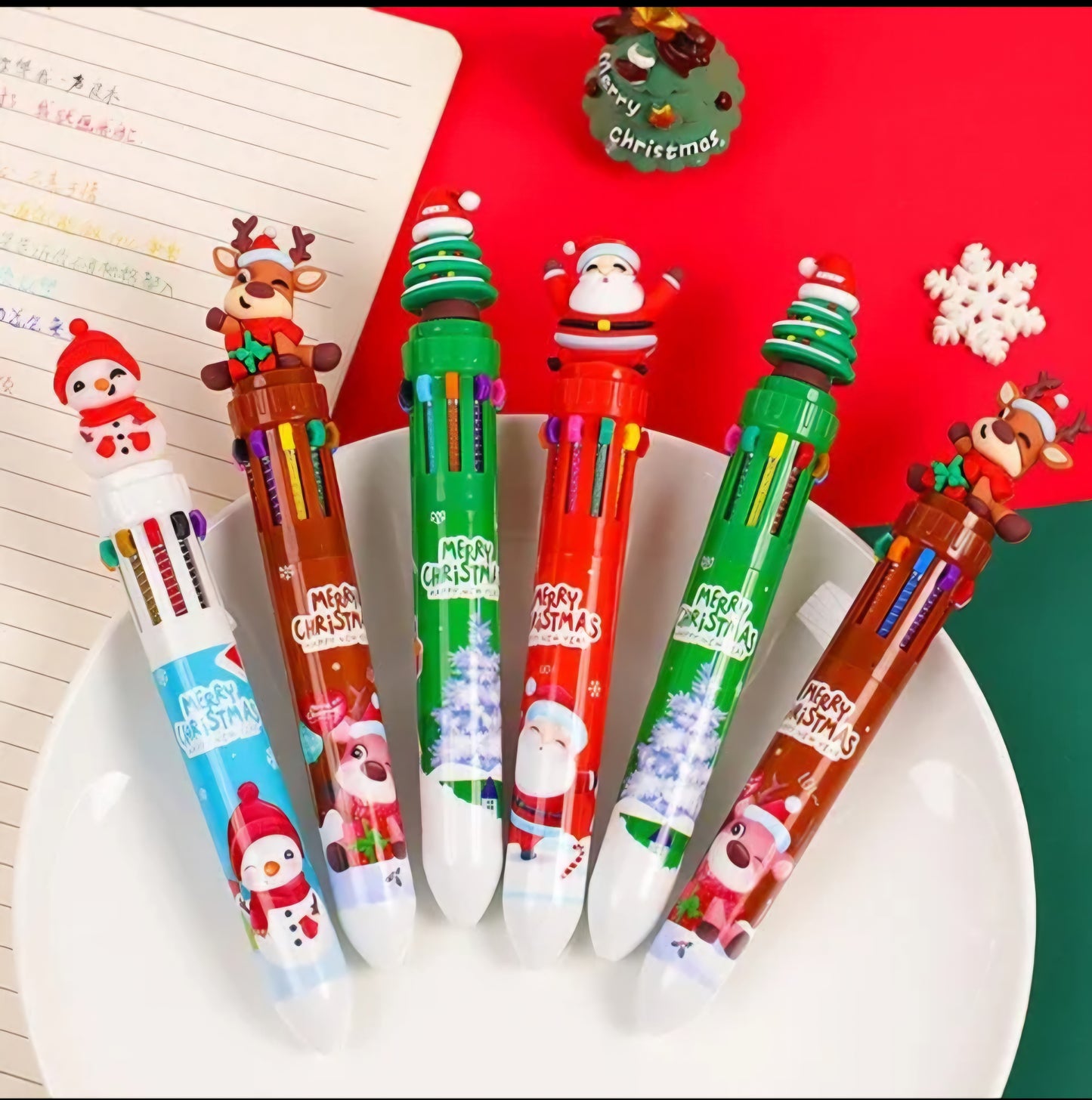 Christmas themed Multi color pens